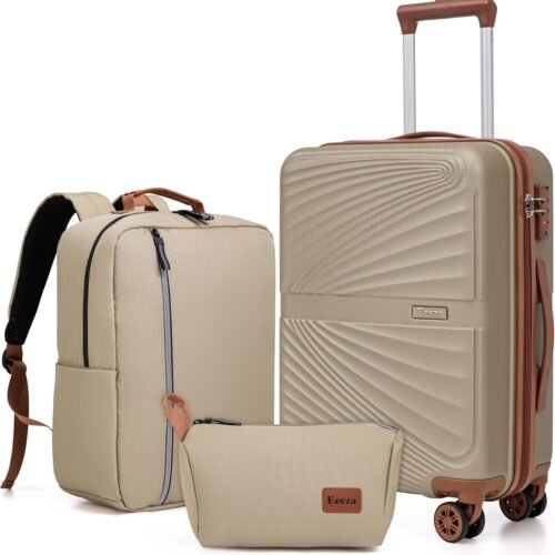 1757058544_91CxfSwgRhL._AC_SL1500_.jpg Luggage Sets 3 Piece, Suitcases with Wheels, ABS Hard Case Luggage with TSA Lock Spinner Wheels, Carry On Luggage Set (20inch)