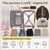 imiomo Hard Shell 20 Inch Carry on Luggage 3 Piece Set with Travel Backpack, Lightweight Hardside Carry-On Suitcase with Spinner Wheels and TSA Lock, Black