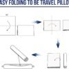 2 in 1 Travel Blanket, Soft Warm Blanket with Cozy Neck Pillow Case, Portable Blanket Set for Airplane, Camping, Car (Dusty Pink)