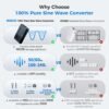 1757239532_71HSB8lsm4L._AC_SL1500_.jpg 500W Pure Sine Wave Voltage Converter US to Europe, 220V to 110V Converter for European Travel, Power Converter Adapter Combo PD for CPAP Hair Straightener Cruler Shaver Toothbrush Laptop Camera Phone