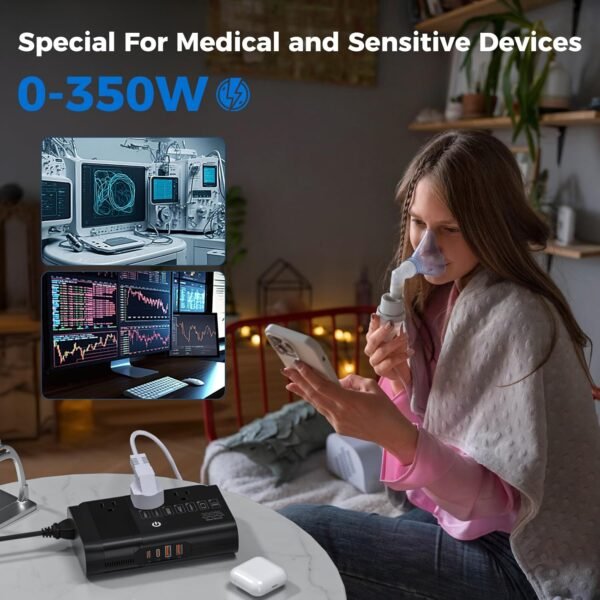 1757239543_71pnrRZaRML._AC_SL1500_.jpg 500W Pure Sine Wave Voltage Converter US to Europe, 220V to 110V Converter for European Travel, Power Converter Adapter Combo PD for CPAP Hair Straightener Cruler Shaver Toothbrush Laptop Camera Phone