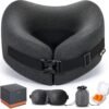1757301242_81nGOltaGQL._AC_SL1500_.jpg MLVOC Travel Pillow Memory Foam Neck Pillow, Adjustable Comfort Breathable Cover, Airplane Travel Set with 3D Sleep mask, Earplugs Box, for Airplane, Car, Office, Home (Full Black)