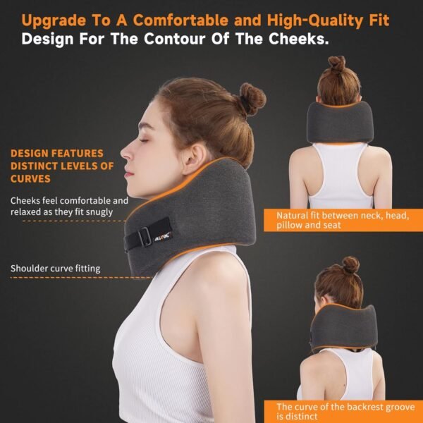 1757301246_71LfI-ZodoL._AC_SL1500_.jpg MLVOC Travel Pillow Memory Foam Neck Pillow, Adjustable Comfort Breathable Cover, Airplane Travel Set with 3D Sleep mask, Earplugs Box, for Airplane, Car, Office, Home (Full Black)