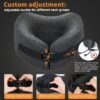 1757301247_81G-jPY7i7L._AC_SL1500_.jpg MLVOC Travel Pillow Memory Foam Neck Pillow, Adjustable Comfort Breathable Cover, Airplane Travel Set with 3D Sleep mask, Earplugs Box, for Airplane, Car, Office, Home (Full Black)