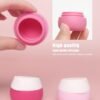 Gemice Silicone Cream Jars, TSA Approved Travel Size Containers - Leak-proof Travel Accessories with Lid for Cosmetic Makeup Face Body Hand Cream (4 Pieces)