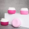 Gemice Silicone Cream Jars, TSA Approved Travel Size Containers - Leak-proof Travel Accessories with Lid for Cosmetic Makeup Face Body Hand Cream (4 Pieces)