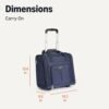 31t4wQwTTL._AC_.jpg Amazon Basics Underseat Carry On Luggage with Wheels - 14" Rolling Travel Bag, Navy