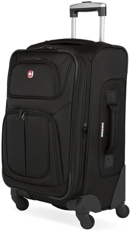 31-U2YcqL._AC_.jpg SwissGear Sion Softside Expandable Luggage, Black, Checked-Medium 25-Inch