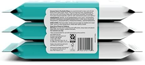 311WpBdr7yL._AC_.jpg Amazon Basics Adult Wet Wipes Flushable Fragrance Free, 126 Count (3 Packs of 42) Packaging May Vary