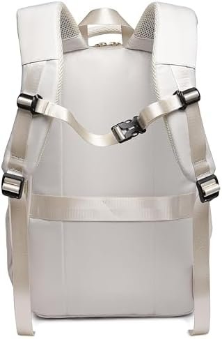 Wotony 17inch large capacity Laptop Backpack Purse for Women, 17inch Work Travel Computer Bags (beige, 17Inch)