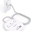 318aKVnZqgL._AC_.jpg Flat Plug Power Strip, 5ft Ultra Flat Extension Cord - 3 Outlets 4 USB Ports (2 USB C) 22.5W/4.5A Desktop Charging Station, No Surge Protection for Cruise Ship, Dorm Room Travel Essentials