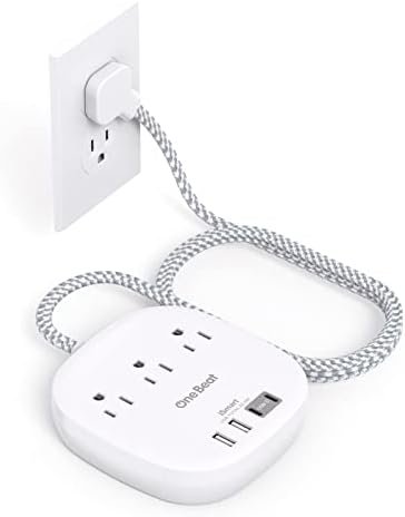 318aKVnZqgL._AC_.jpg Flat Plug Power Strip, 5ft Ultra Flat Extension Cord - 3 Outlets 4 USB Ports (2 USB C) 22.5W/4.5A Desktop Charging Station, No Surge Protection for Cruise Ship, Dorm Room Travel Essentials