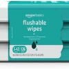 318qEbp4uL._AC_.jpg Amazon Basics Adult Wet Wipes Flushable Fragrance Free, 126 Count (3 Packs of 42) Packaging May Vary