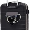 Wrangler Smart Luggage Set with Cup Holder, USB Port and Phone Holder, Black, 2 Piece Set