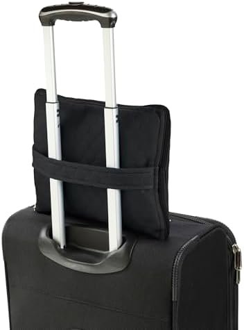 Lewis N. Clark Ultimate Comfort Set + Portable Travel Kit for Airplane, Includes Inflatable Pillow + Zippered Carrying Case, Cozy Fleece Blanket, Eye Mask for Sleeping & Foam Ear Plugs, Black
