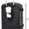 Wrangler Smart Luggage Set with Cup Holder, USB Port and Phone Holder, Black, 2 Piece Set