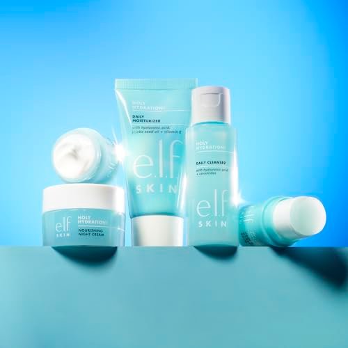 31MeekSlY0L.jpg e.l.f. SKIN Holy Hydration! Jet Set Hydration Kit, Travel Friendly Hydrating Skincare Set, Face Cleanser, Balm, Moisturizer, Eye Cream & Night Cream, Vegan & Cruelty-Free