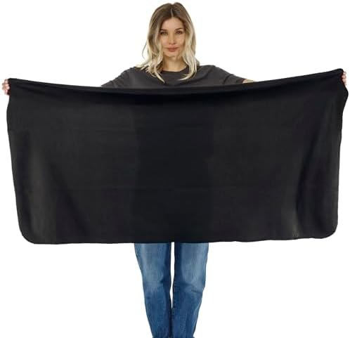 Lewis N. Clark Ultimate Comfort Set + Portable Travel Kit for Airplane, Includes Inflatable Pillow + Zippered Carrying Case, Cozy Fleece Blanket, Eye Mask for Sleeping & Foam Ear Plugs, Black