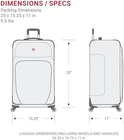 41-C9k0ApRL._AC_.jpg SwissGear Sion Softside Expandable Luggage, Black, Checked-Medium 25-Inch