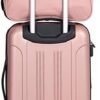 Travelers Club Midtown Hardside Luggage Travel, Rose Gold, 4-Piece Set
