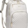 Wotony 17inch large capacity Laptop Backpack Purse for Women, 17inch Work Travel Computer Bags (beige, 17Inch)