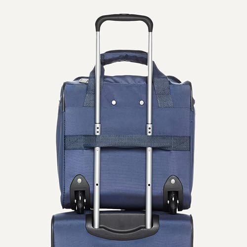 413R8A27wFL._AC_.jpg Amazon Basics Underseat Carry On Luggage with Wheels - 14" Rolling Travel Bag, Navy