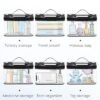 BAGSMART TSA Approved Toiletry Bag, 2 Pack Clear Makeup Cosmetic Bag Organizer, Quart Size Travel Bag for Toiletries, Carry-on Travel Accessories Essentials, Black-2pcs