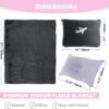4145kNNrYdL._AC_.jpg 3 in 1 Travel Blanket Pillow Set - 350 GSM Thick Travel Blanket Airplane Compact with Bag, Soft Bag with a Pocket, Inflatable Travel Pillow for Camping & Car Trip (Dark Grey)