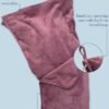 Bliss Faille Travel Pillow Blanket - 2-in-1 Lightweight Compact Airplane Camp Pillow and Blanket Set for Travelling, Size Small, Mauve