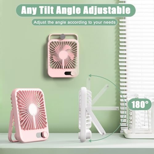 416U65pnM-L._AC_.jpg Travel Fan for Sleeping, 6.8" Small Portable Fan Rechargeable Battery Powered, 100 Speeds Personal Mini Desk Fan for Office Bedroom, Cruise Ship Beach Vocation Travel Essentials, White
