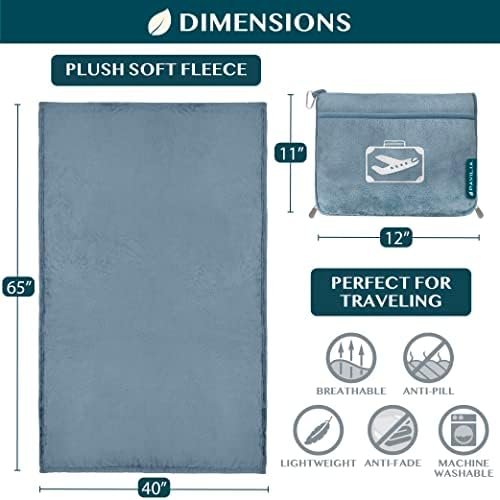 417KRuAODL._AC_.jpg PAVILIA Travel Blanket Pillow in Soft Bag with Pockets, Airplane Blanket Set, Plane Blanket Compact Packable, Flight Essentials Car Pillow, Travelers Accessories Gifts, Luggage Strap, Dusty Light Blue