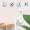 2 Pack European Travel Plug Adapter, One Beat International Power Adapter with 3 Outlets 3 USB Ports(1 USB C), Type C Plug Adaptor for US to Europe Italy Spain France Germany Iceland Travel Essentials