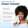 41Ax9eLPcCL.jpg Clean Skin Club Clean Towels XL®, 100% USDA Biobased Face Towel, Disposable Face Towelette, Eczema Association Accepted, Makeup Remover Dry Wipes, Ultra Soft, 50 Count