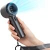 41BwFp9PrKL._AC_.jpg JISULIFE Handheld Fan Pro Series - Extreme Cooling Output: 1-100 Speed Scroll Wheel, Metal Body, Digital Display, 1.5H Fast Charge, 5000mAh-Portable Fan for Travel Outdoor, Gifts for Women Men(Grey)