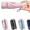 BAODINI Travel Mini Umbrella for Purse With Case Small Compact UV Sun Protection Sun Lightweight Tiny Pocket Umbrella for Women Girls and Men