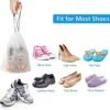 Clear Shoe Bags for Travel 5 PCS, 15.7" x 11.8" Travel Shoe Bags for Packing, Waterproof Drawstring Travel Shoe Storage Bag, Travel Essentials for Men and Women