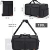 41EtIV7HCaL._AC_.jpg 120L Foldable Collapsible Waterproof Travel Duffel Bag for Men and Women with Shoe Compartment