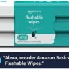 41FK6Ko4LzL._AC_.jpg Amazon Basics Adult Wet Wipes Flushable Fragrance Free, 126 Count (3 Packs of 42) Packaging May Vary