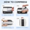 41GjTKzc9OL._AC_.jpg 10 Set Compression Packing Cubes for Travel Essentials,Compressible Expandable Packing Cubes for Suitcase,OlarHike Luggage Organizer Bags for Travel,Handy Helper for Organizing Clothes(Black)
