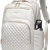 Wotony 17inch large capacity Laptop Backpack Purse for Women, 17inch Work Travel Computer Bags (beige, 17Inch)