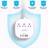 41IQYNIFG9L._AC_.jpg Flat Plug Power Strip, 5ft Ultra Flat Extension Cord - 3 Outlets 4 USB Ports (2 USB C) 22.5W/4.5A Desktop Charging Station, No Surge Protection for Cruise Ship, Dorm Room Travel Essentials
