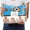 41JZkq-PHzL._AC_.jpg CARSTENS, INC. Travel Blanket, Premium Compact 2-in-1 Airplane Blanket/Pillow, Cactus Stripe