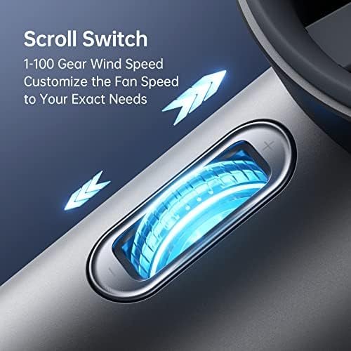 41K1uTakQ-L._AC_.jpg JISULIFE Handheld Fan Pro Series - Extreme Cooling Output: 1-100 Speed Scroll Wheel, Metal Body, Digital Display, 1.5H Fast Charge, 5000mAh-Portable Fan for Travel Outdoor, Gifts for Women Men(Grey)