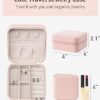 41KXbzx5YeL._AC_.jpg Vlando Travel Jewelry Case - Teacher Appreciation Gifts - Small Jewelry Travel Organizer Box Travel Essentials Christmas Gift for Women Girl - Pink
