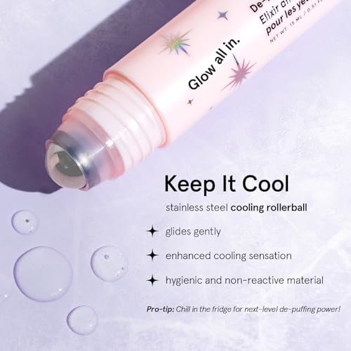 41KZbs7thBL.jpg grace & stella Under Eye Brightener Roller - Airplane Travel Essentials - Travel Size Toiletries - Retinol & Caffeine Eye Serum for Puffiness, Dark Circles, Wrinkles - Vegan Skincare (15ml / 0.51floz)