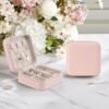 41LlHqjzCBL._AC_.jpg Vlando Travel Jewelry Case - Teacher Appreciation Gifts - Small Jewelry Travel Organizer Box Travel Essentials Christmas Gift for Women Girl - Pink