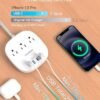 41NbOZzrkmL._AC_.jpg Flat Plug Power Strip, 5ft Ultra Flat Extension Cord - 3 Outlets 4 USB Ports (2 USB C) 22.5W/4.5A Desktop Charging Station, No Surge Protection for Cruise Ship, Dorm Room Travel Essentials