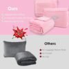 41OCiBrbaPL._AC_.jpg Blanket Pillow for Airplane Travel Essentials - 3 In 1 Travel Blanket and Pillow Set for Women Gifts, Plane Compact with Bag for Long Flight, International Traveler Must Haves Flying Accessories(Pink)