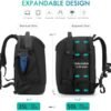 41OJoQNbvfL._AC_.jpg Travel Carry on Backpack 50L Expandable Flight Approved Backpacks 17.3 inch Laptop and USB Charging Port bags Water Resistant Business Back Pack for Women & Men