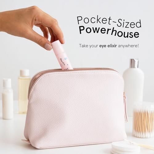 41P3KShd-3L.jpg grace & stella Under Eye Brightener Roller - Airplane Travel Essentials - Travel Size Toiletries - Retinol & Caffeine Eye Serum for Puffiness, Dark Circles, Wrinkles - Vegan Skincare (15ml / 0.51floz)